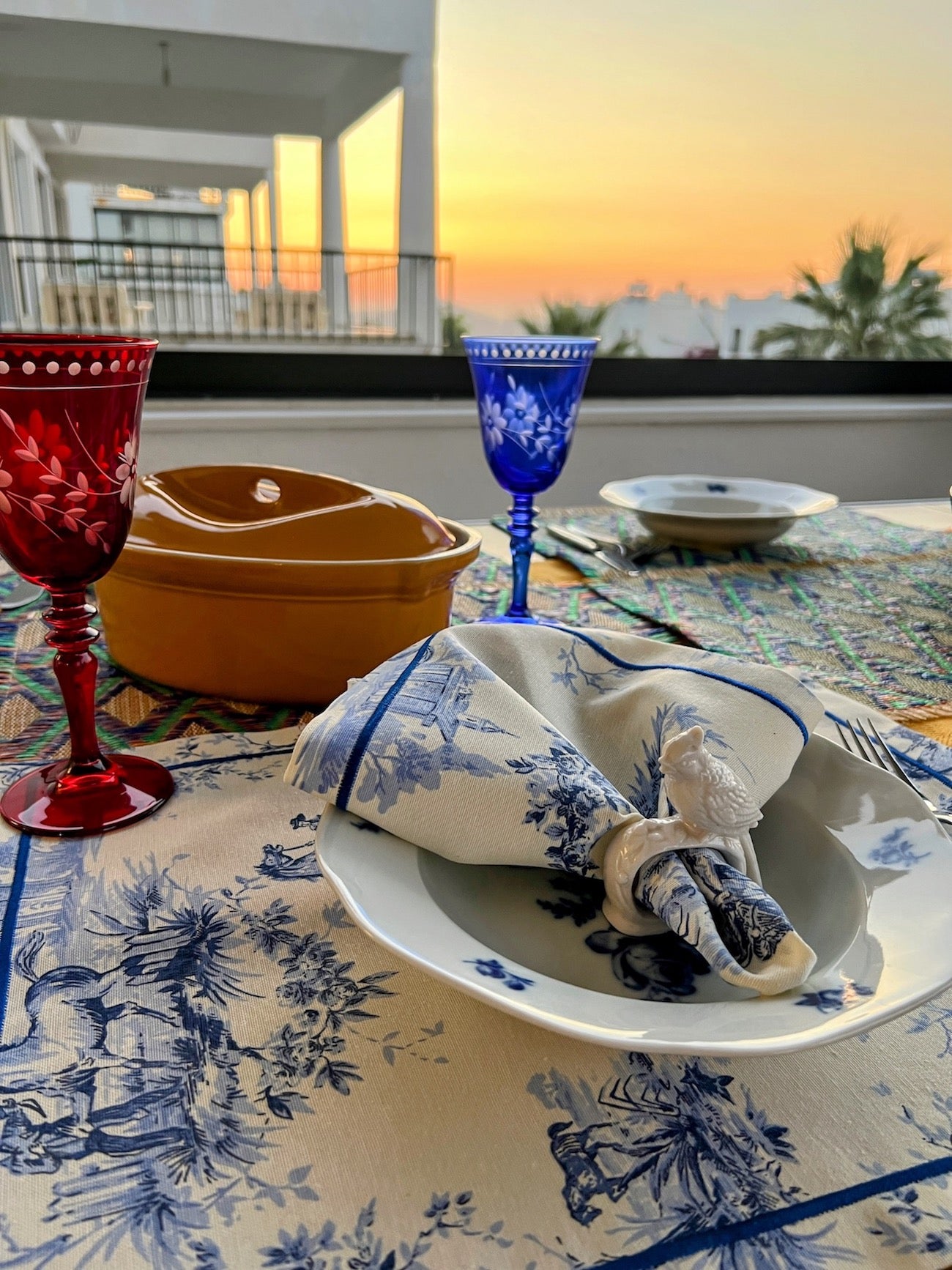 Azure Village - 8 Piece Table Linen Set