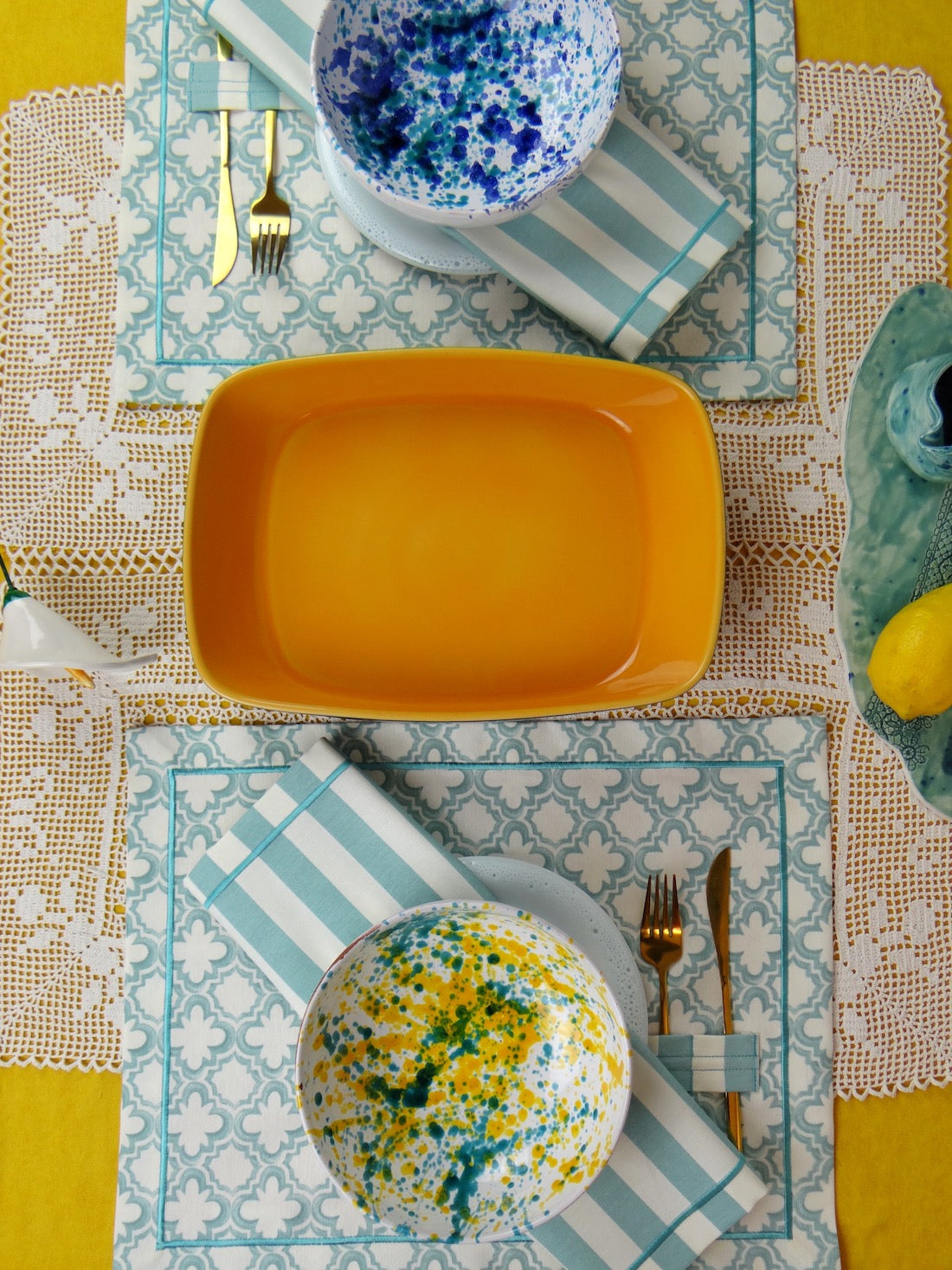 Mediterranean Mosaic - 8 Piece Table Set