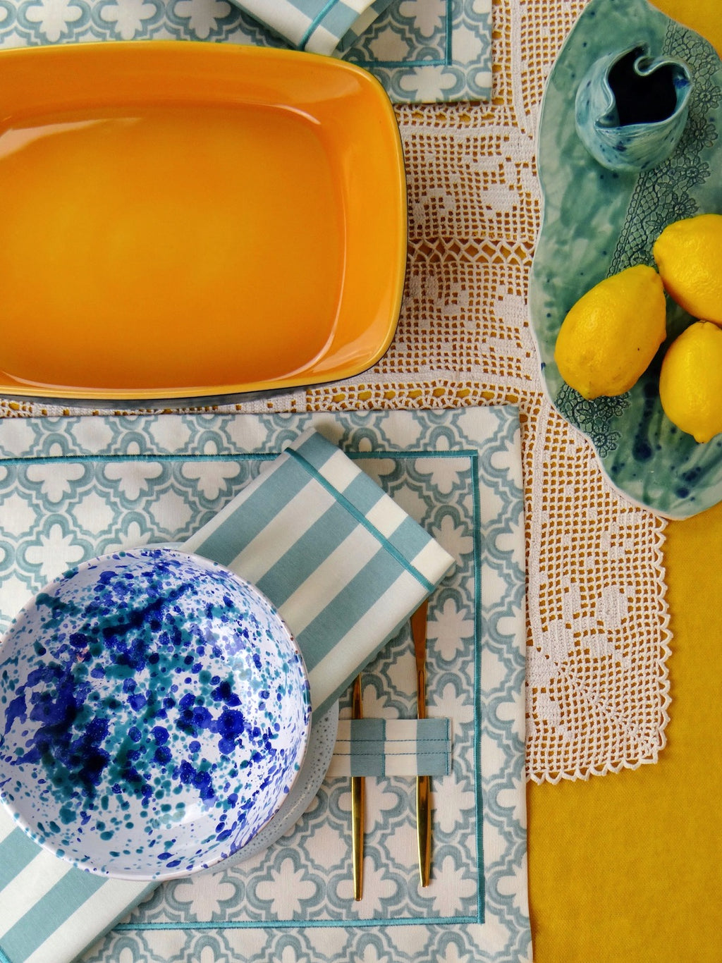 Mediterranean Mosaic - 8 Piece Table Set