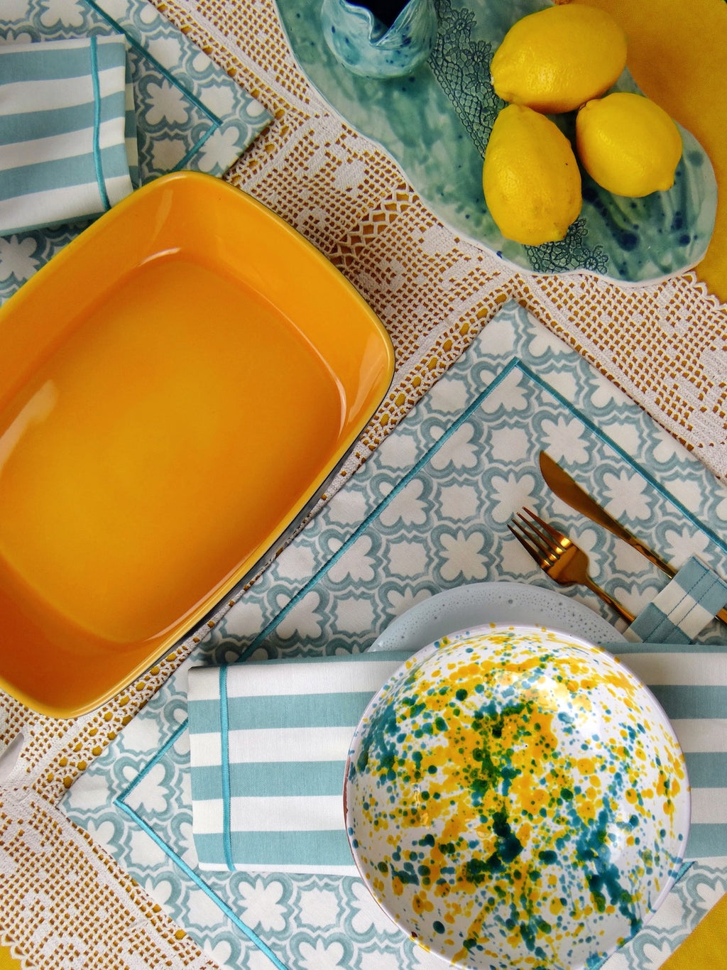 Mediterranean Mosaic - 8 Piece Table Set